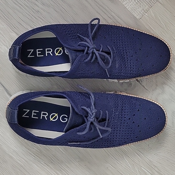Cole Haan ZeroGrand Stitchlite  Knit blue comfort dress shoes size 8.5 C32149 main image 4